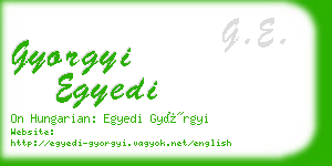 gyorgyi egyedi business card